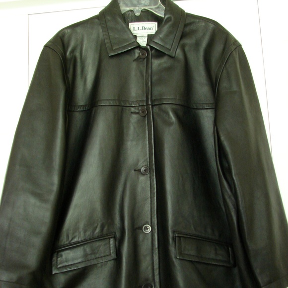 L.L. Bean Jackets & Blazers - Women's soft Leather Jacket Large L.L.Bean Black
